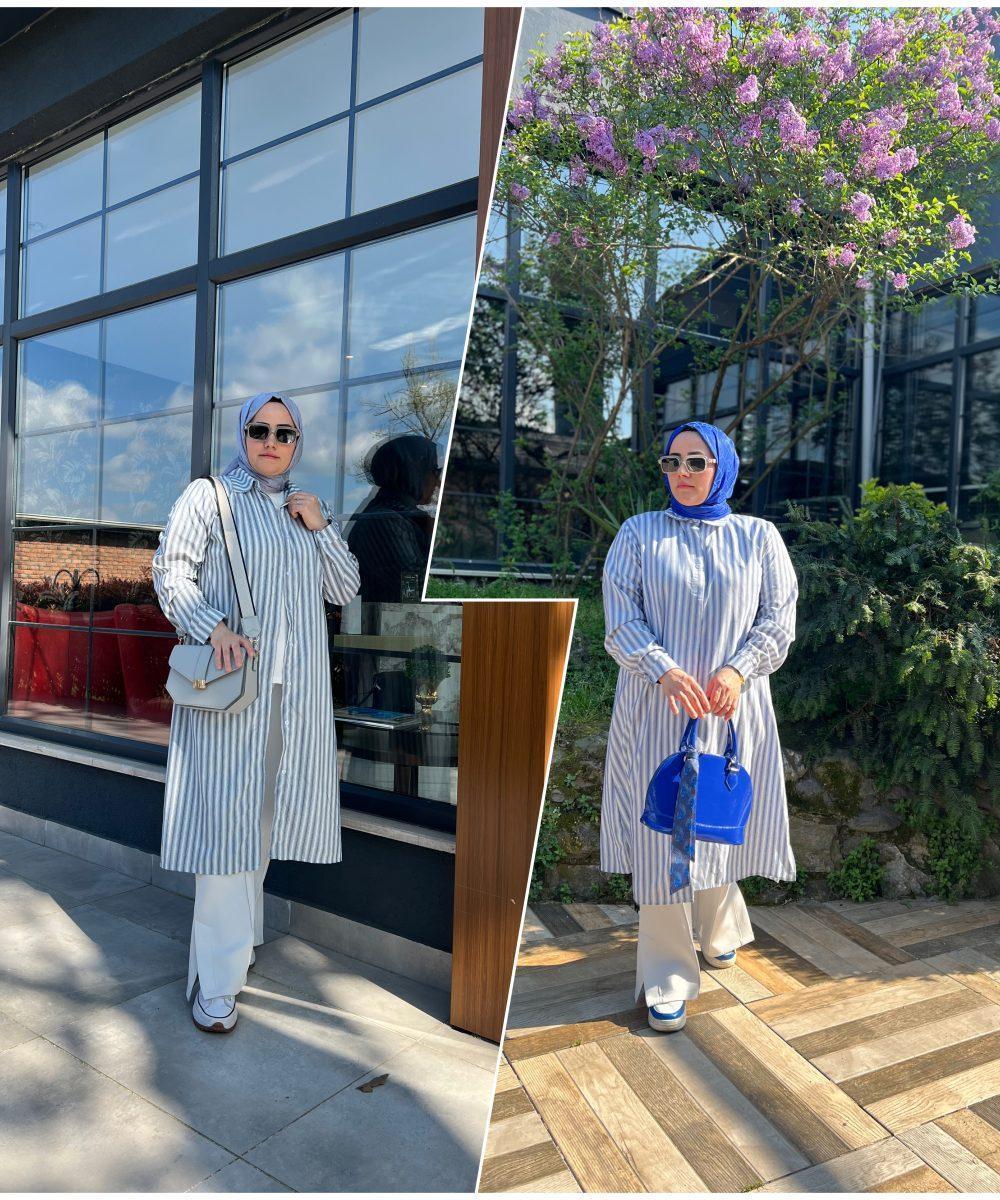 ÇİZGİLİ KOTON GÖMLEK