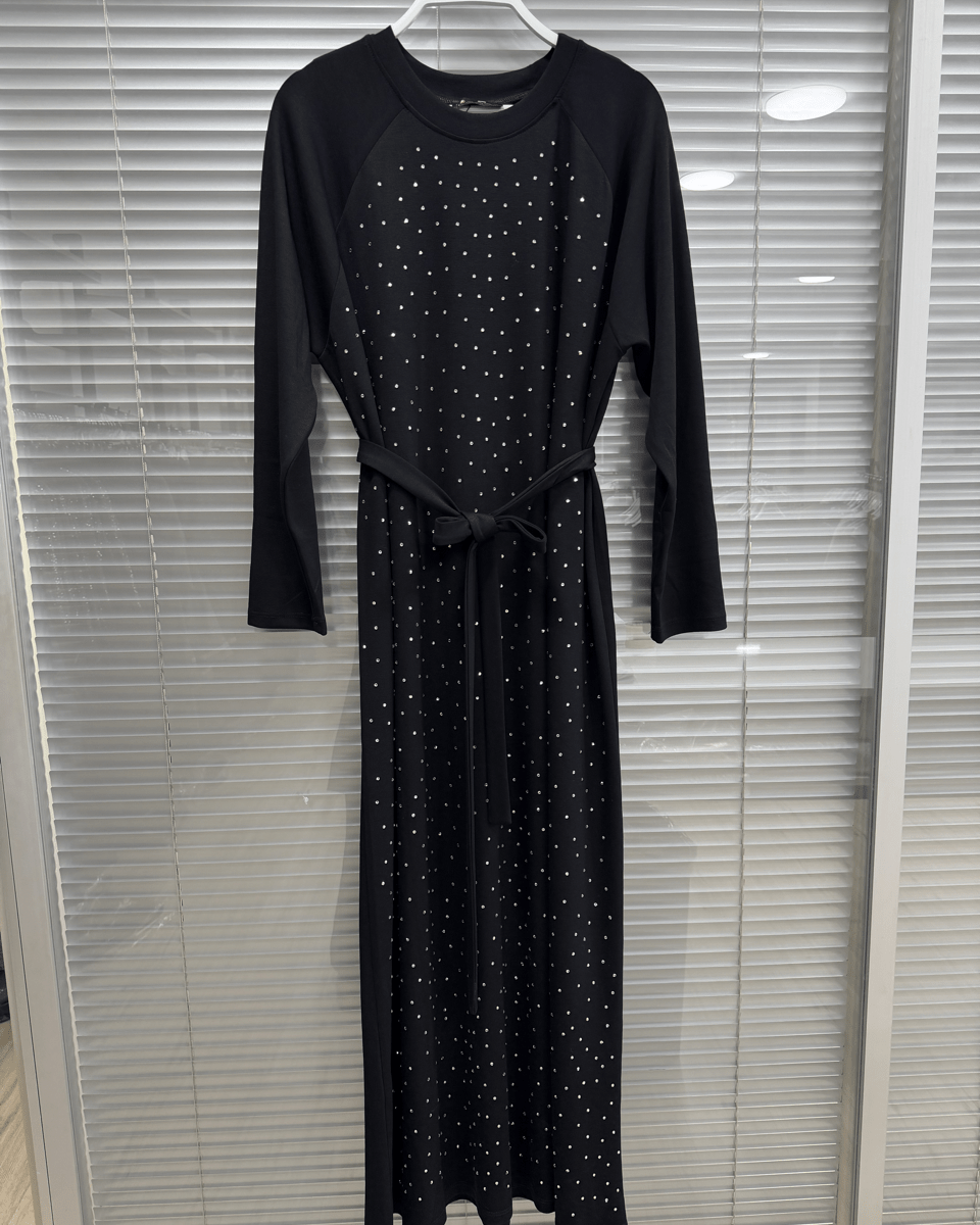 OYSHO KUMAŞ TAŞ DETAYLI ELBİSE