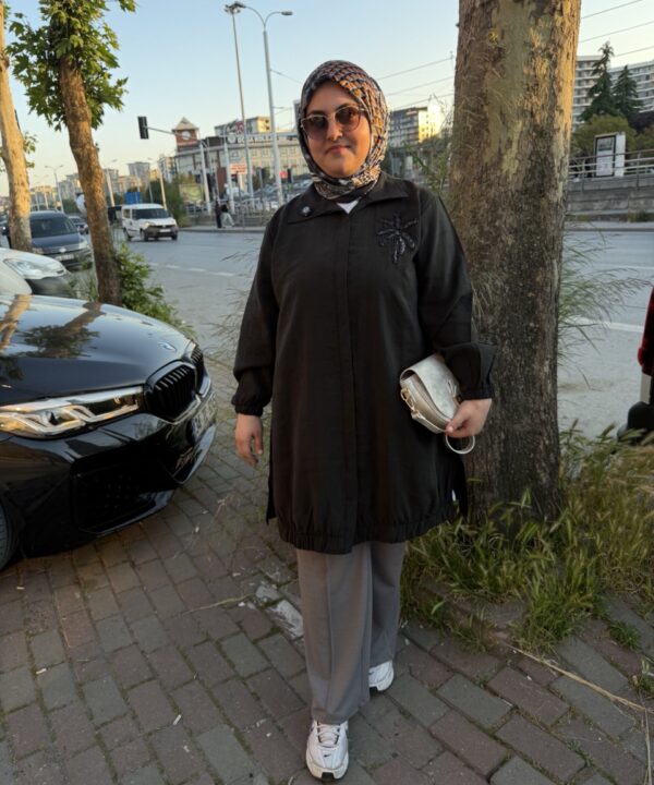 PALMİYE GÖMLEK KAP SİYAH