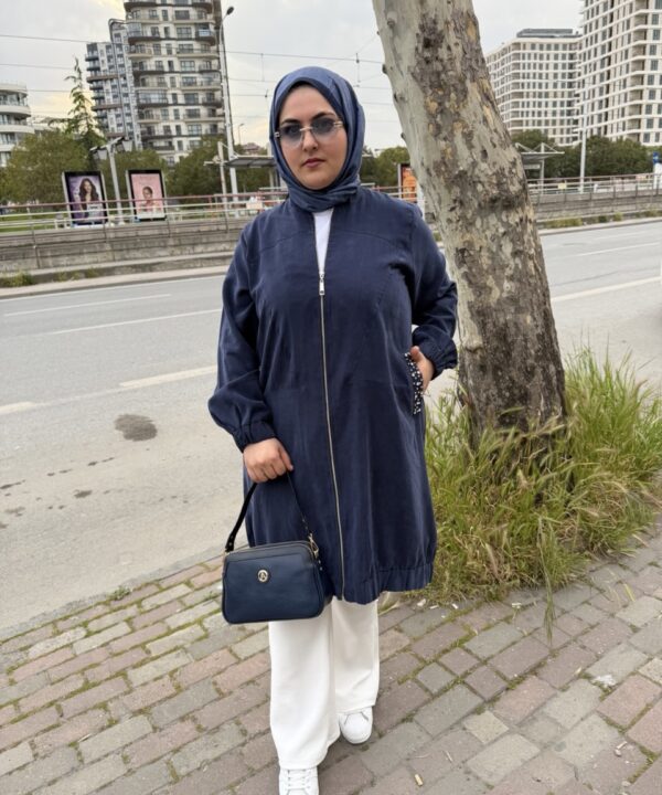 LACİVERT YAZLIK BOMBER CEKET